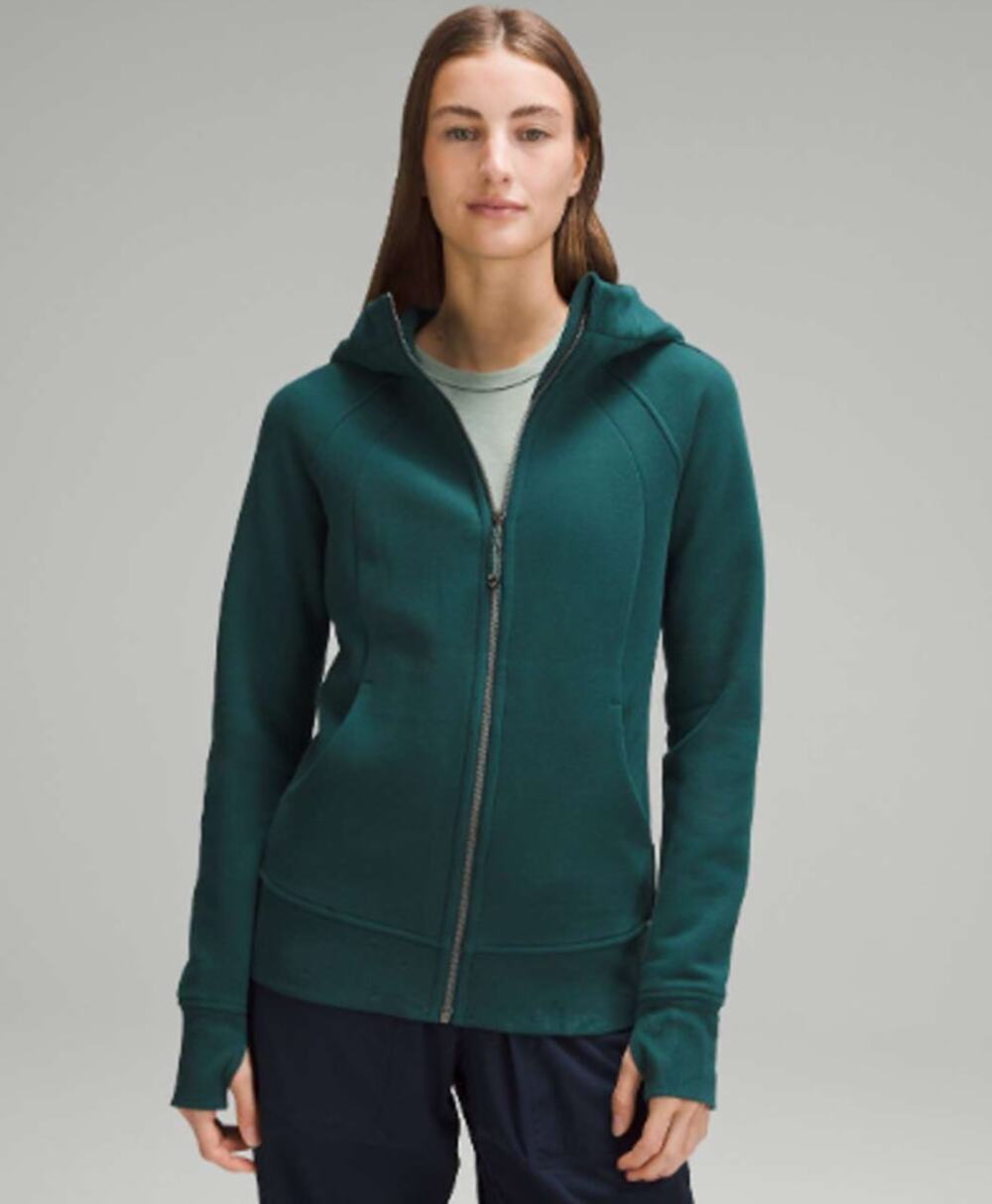 LULULEMON Scuba Full-Zip Hoodie Storm Teal Green Sz 10 $118 {II44}